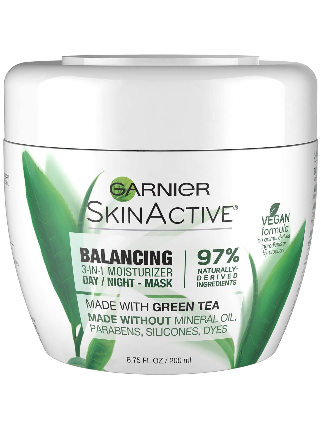 Garnier SkinActive Balancing 3-in-1 Face Moisturizer with Green Tea - 3-in-1 Moisturizer- Day, Night, Mask